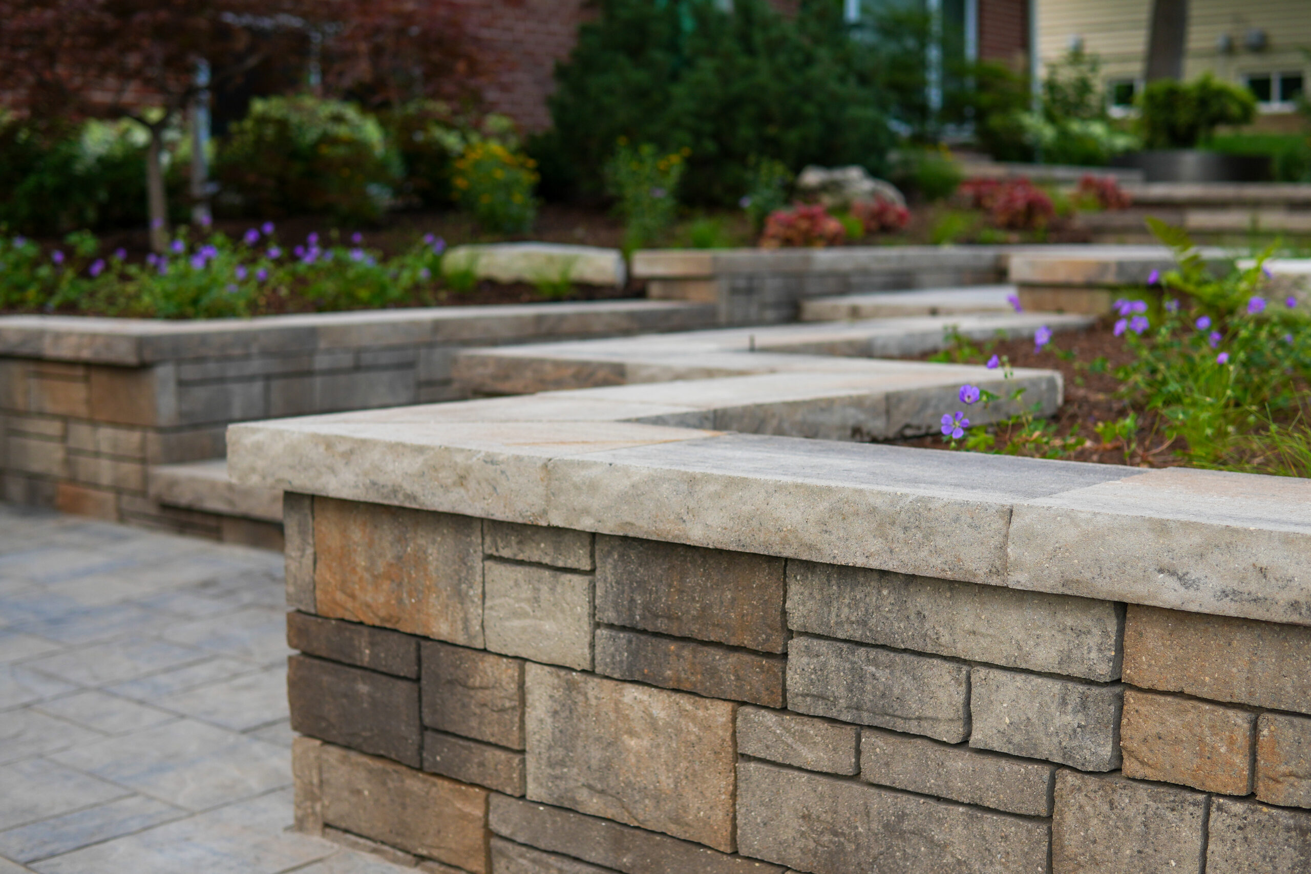 A finished residential landscape in St. Louis