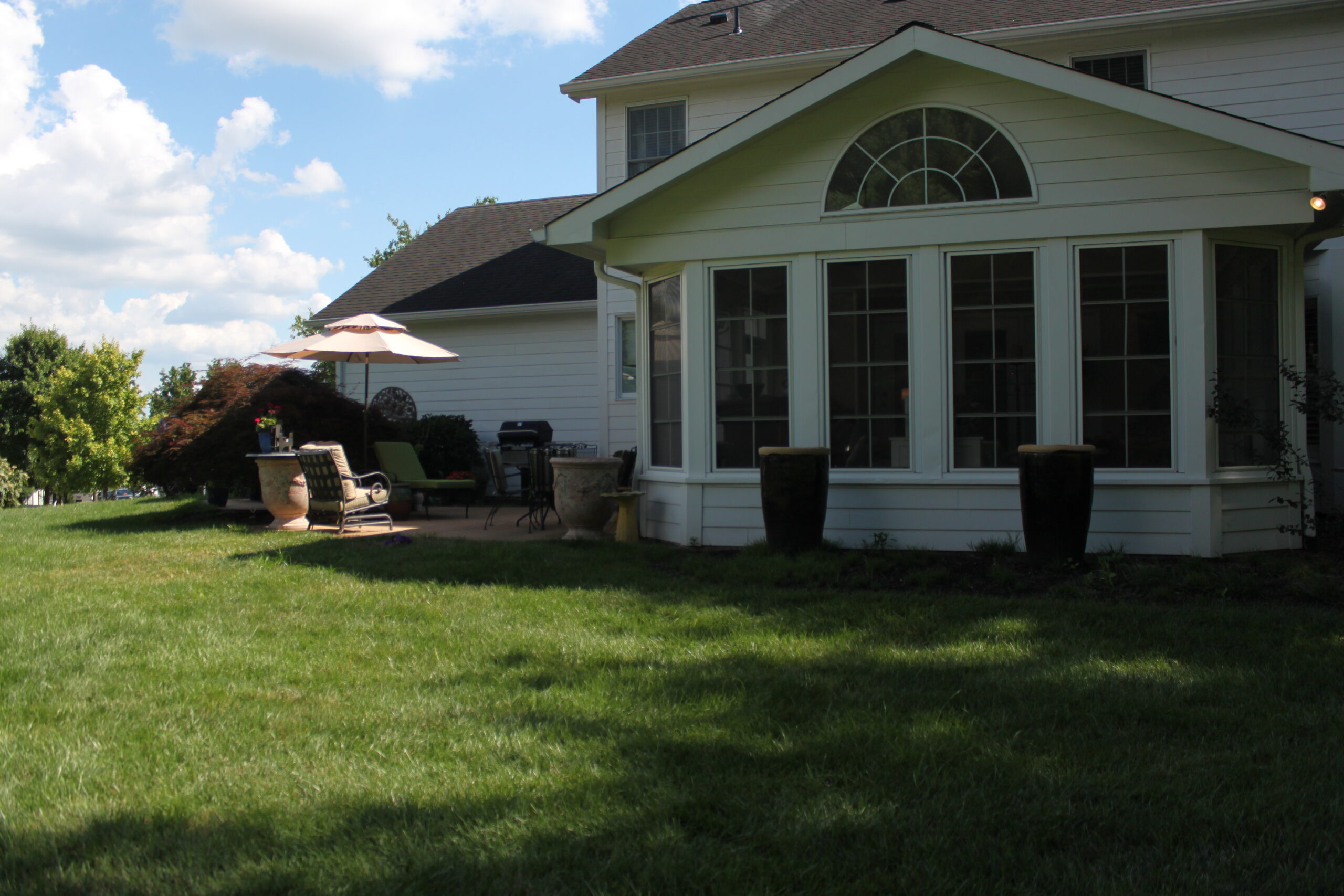The existing slab or bare ground before construction