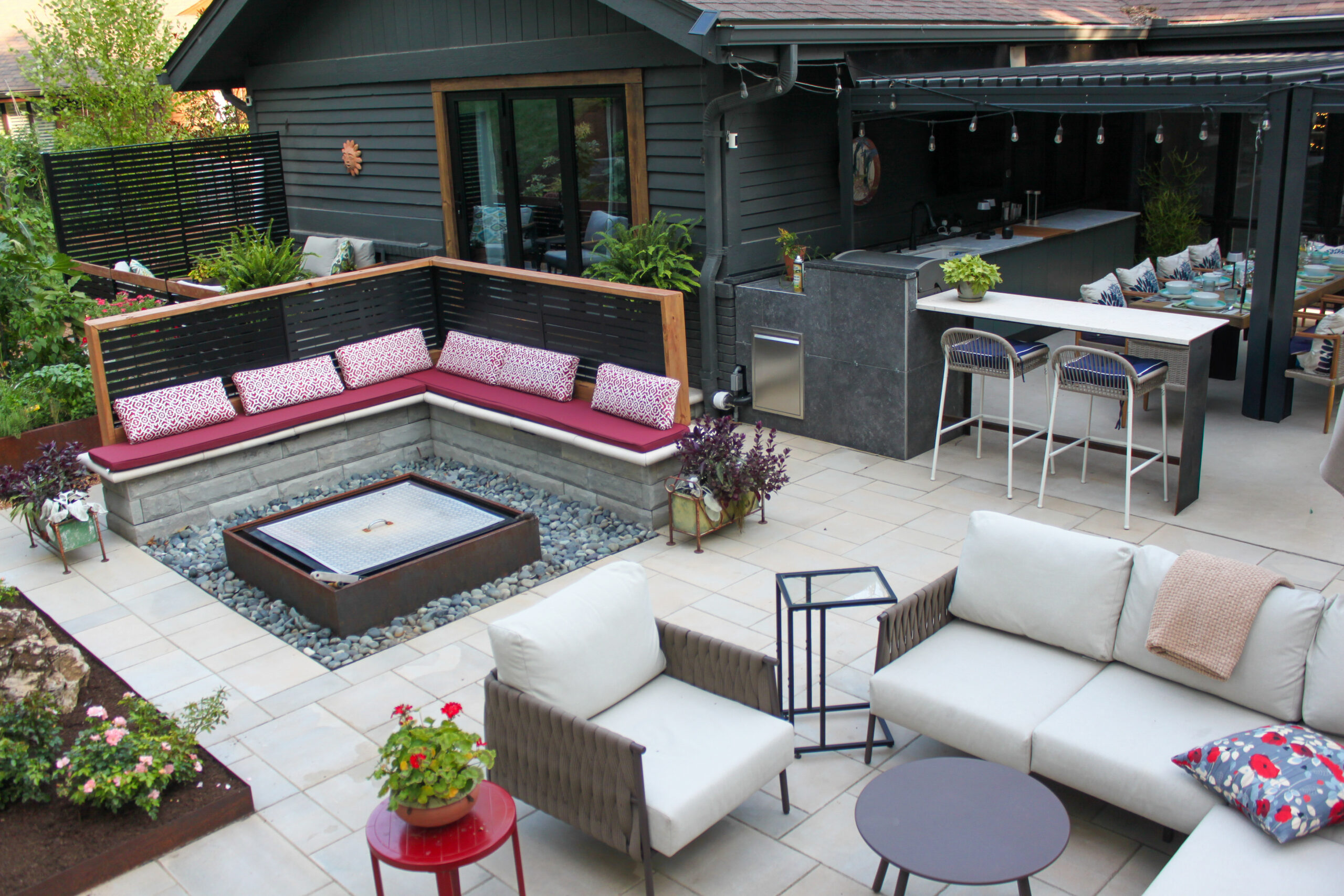 Bluestone patio installation in St. Louis