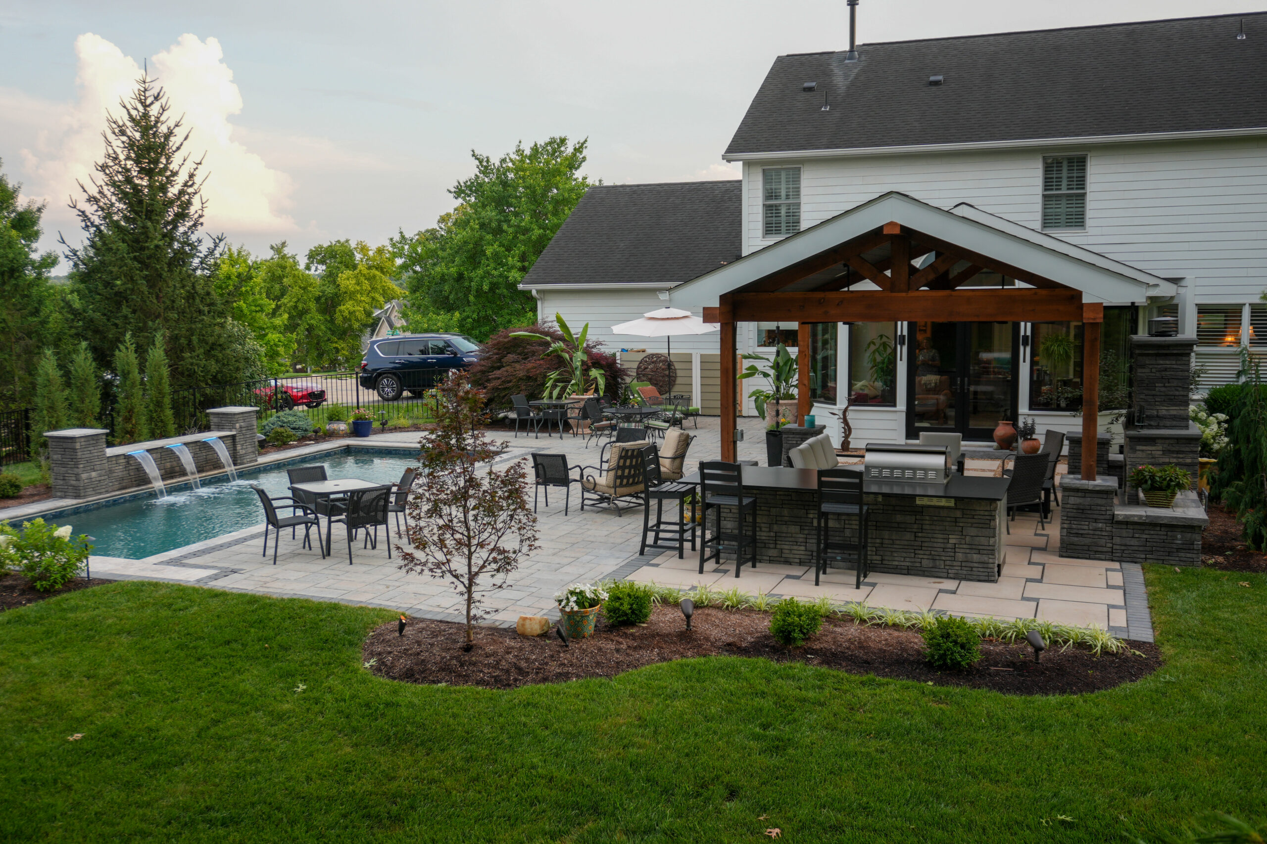 The finished patio after construction