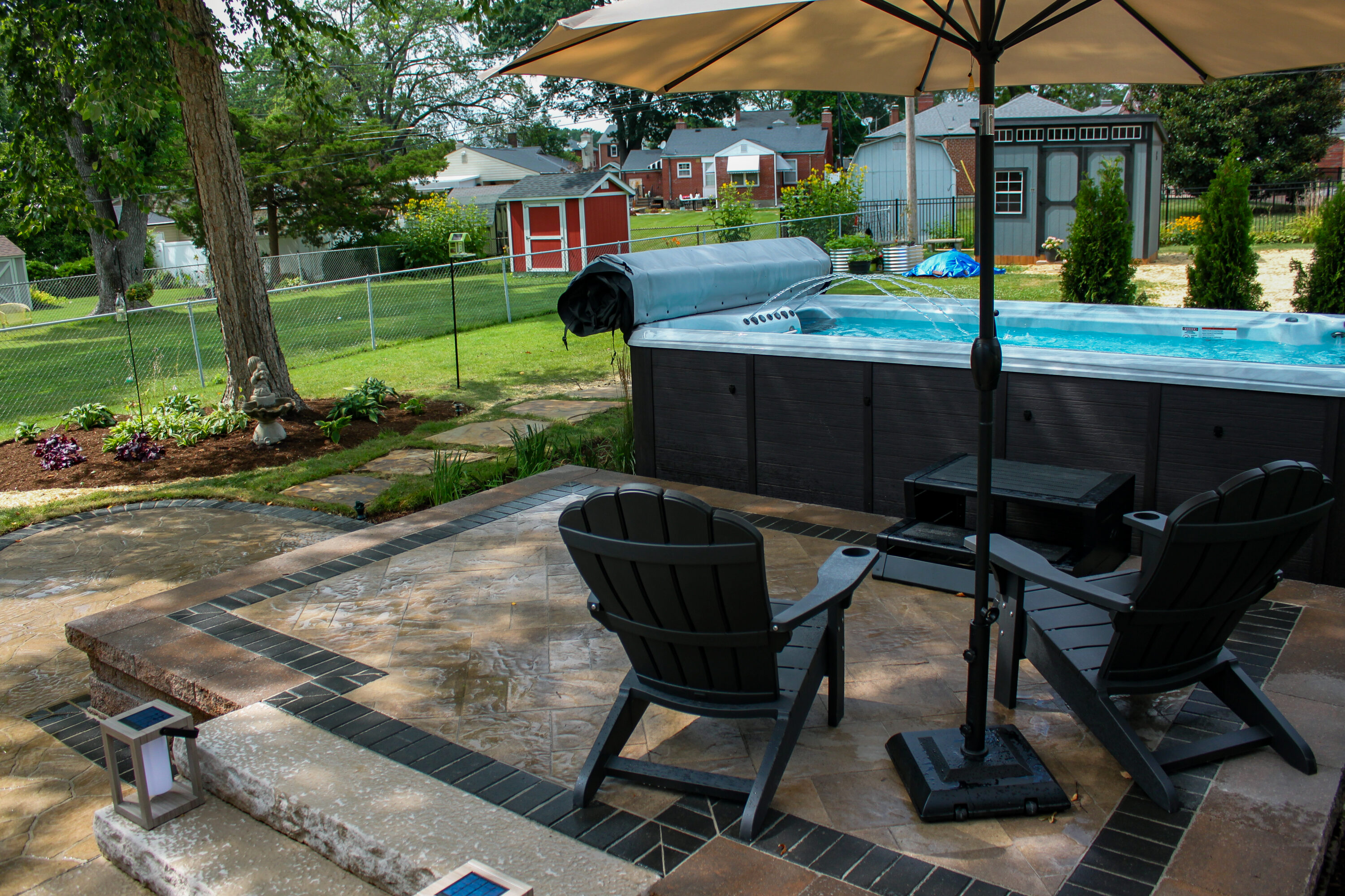 A Swim Spa Patio in St. Louis Hills